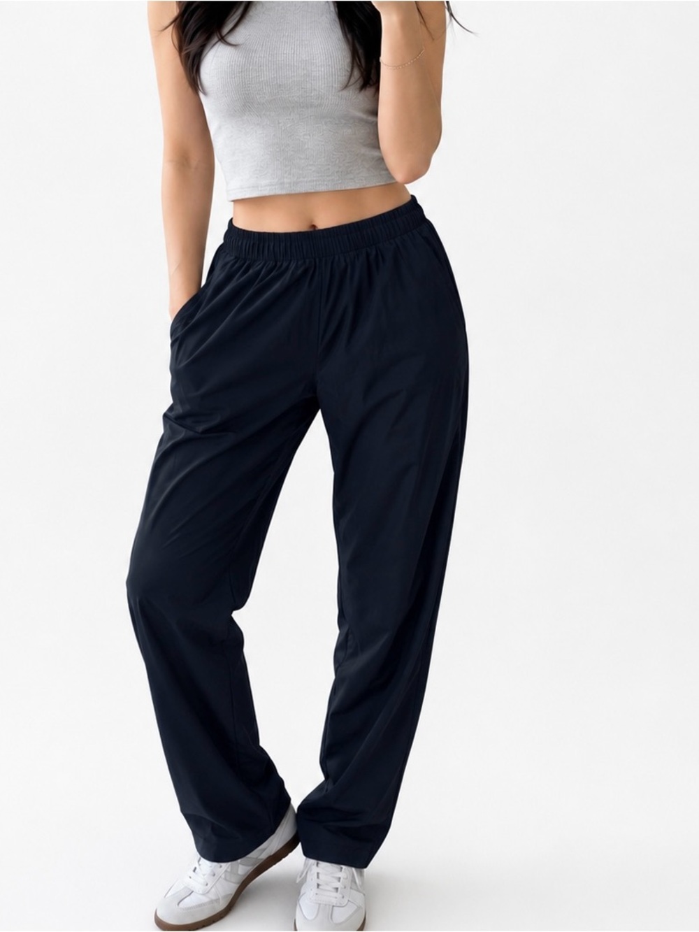 Vince Black Elastic-Waist Track Pants